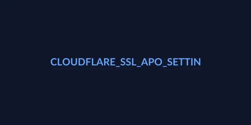 Nginx Proxy Manager Cloudflare APO - cloudflare_ssl_apo_settings