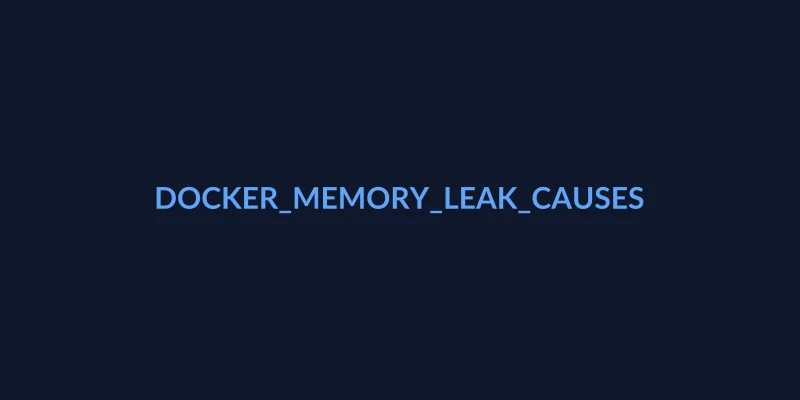 Docker 메모리 누수 - docker_memory_leak_causes