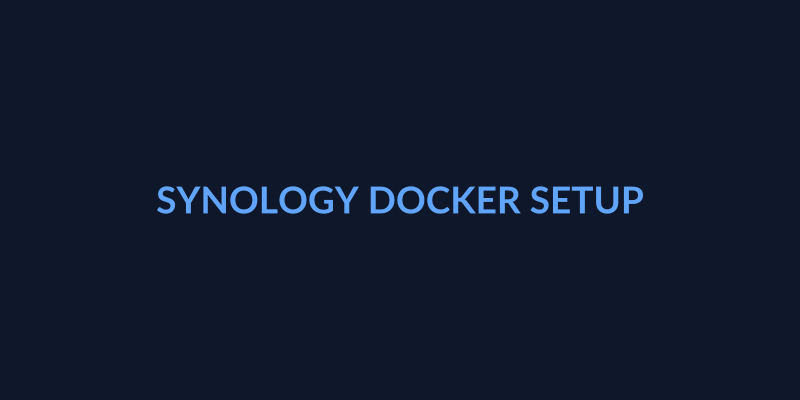synology docker setup