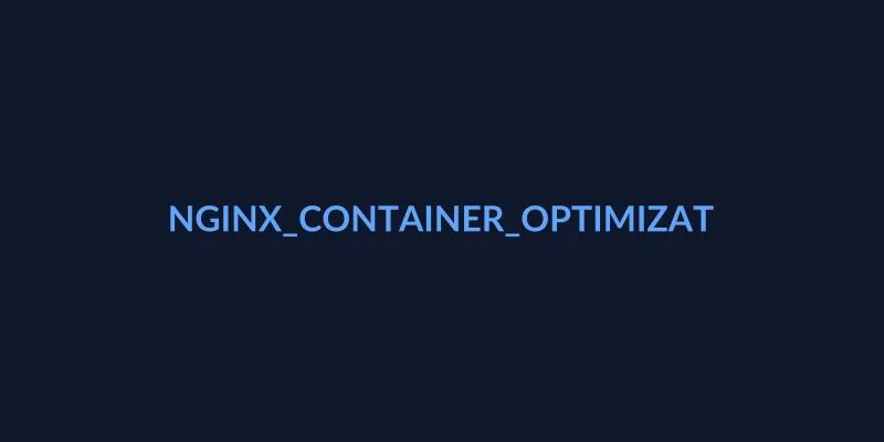 Docker 최적화 - nginx_container_optimization