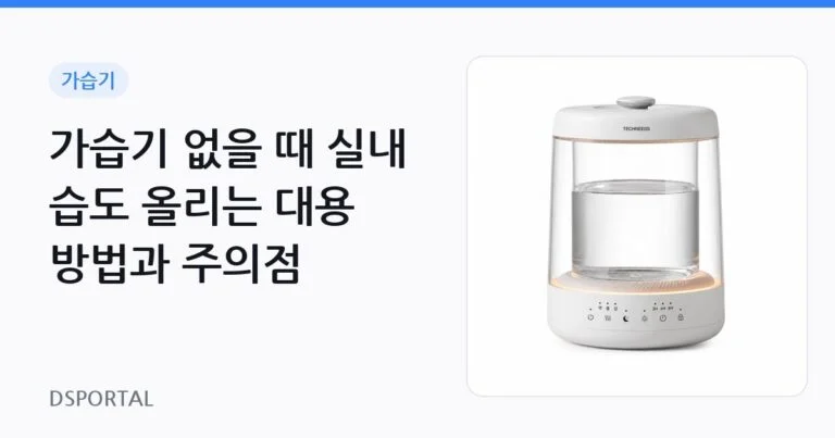 가습기 없을 때 실내 습도 올리는 대용 방법과 주의점